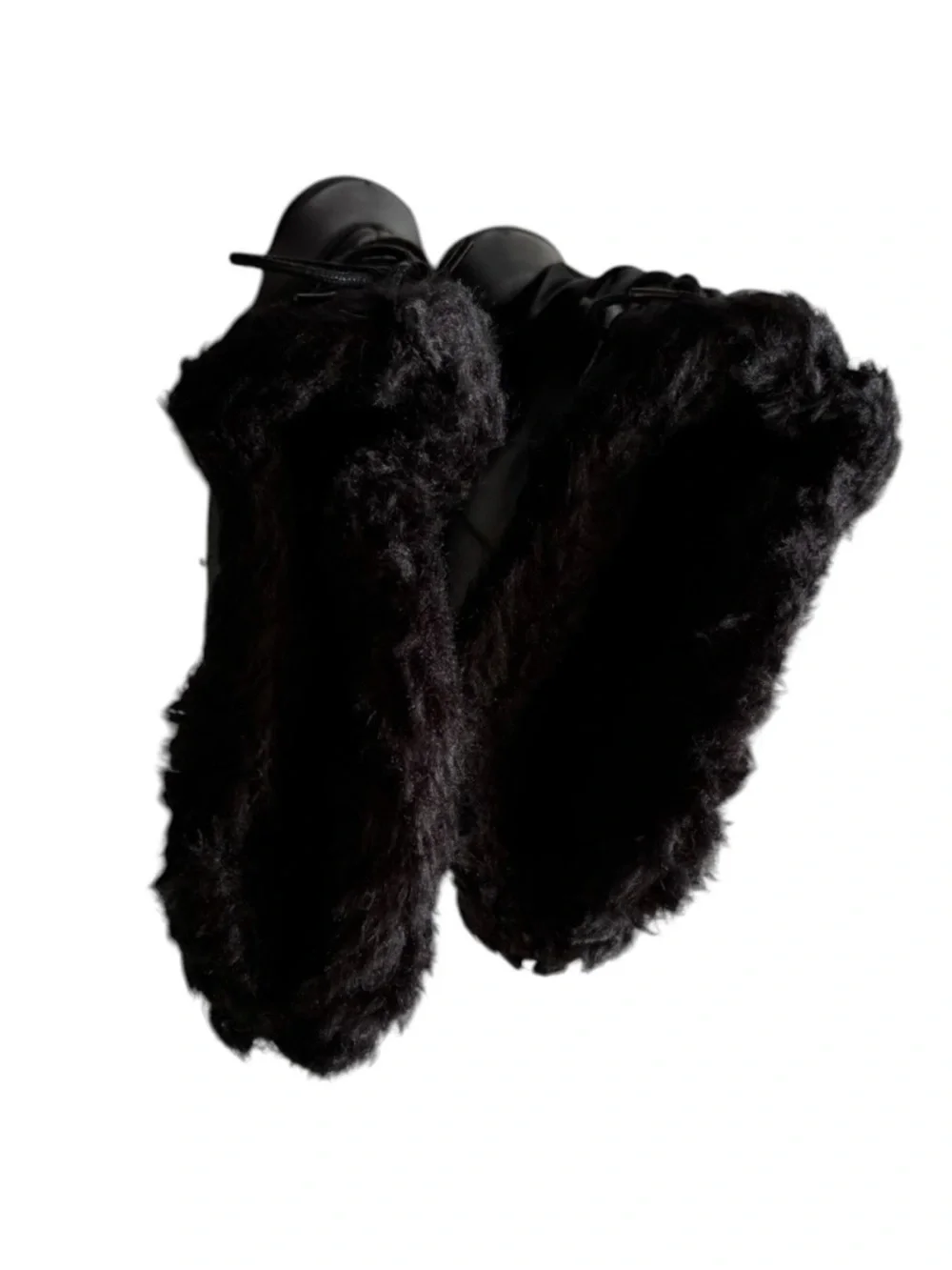 Genuine Leather Boots with Full Faux Fur Lining. Size 38 (US 7)